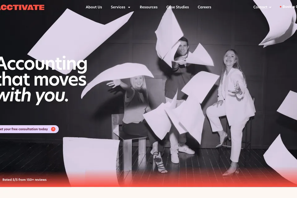 The Acctivate Accountants homepage