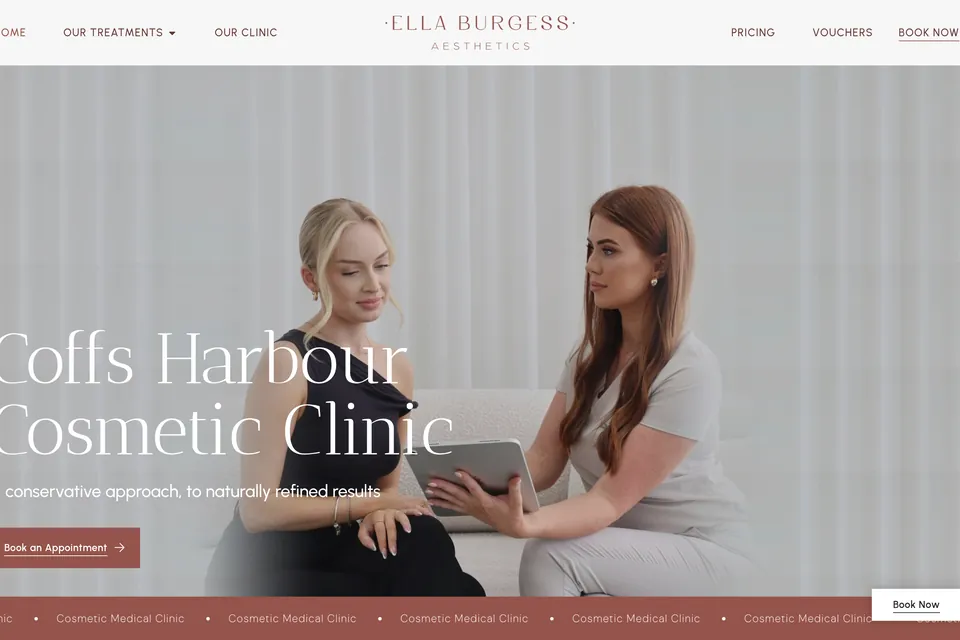 The Ella Burgess Aesthetics homepage