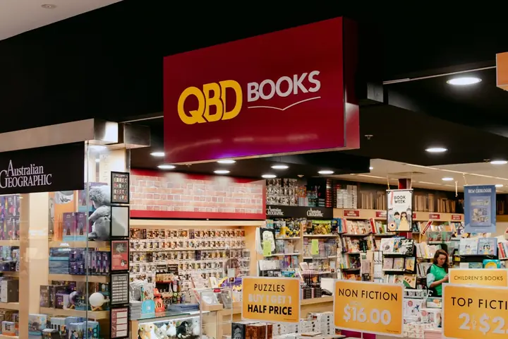 The QBD Books shopfront